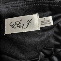 Eliza J Dress Size 6 Black Tulle Overlay High Low Cocktail Evening Ball Gown