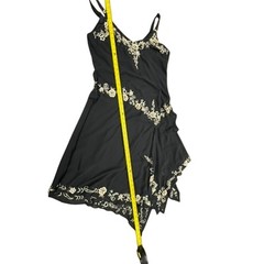 « R & M Richards » Bedazzled Dress SZ 14 VTG Dark Fairy Whimsigoth Asymmetric Hem