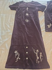 Vintage Brown Cactus Western Apparel Maxi Dress Vest Set