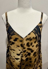 Tommy Bahama Leopard Animal Print Maxi Dress V-Neck Adjustable Straps S