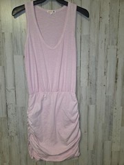 SUNDRY size 1 / S Cotton blend Ruched Tank Dress Sleeveless Ruched Bodycon Short