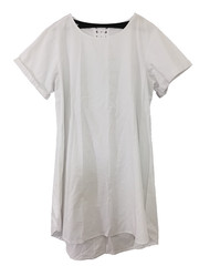 Given Kate Women&rsquo;s White Shift Dress 2X Lace Up Back Short Sleeve High Low Hem