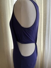 Y2K BEBE Swarovski Elements Logo Cut-Out Back Maxi Dress made in the USA