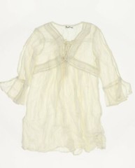 Brigitte Bailey 242506 Womens 3/4 Sleeve Lace Shift Dress Ivory Size Small