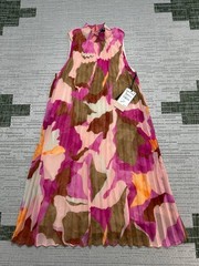 Halogen Dress Womens Xs Pink Brown Midi New