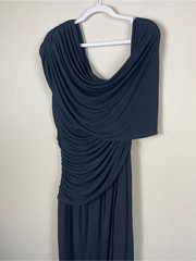 HELSA The Apollo Jersey Dress Caviar Black Size Large NWT