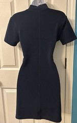 The Complex 60s Mod Style Navy Blue Mini Turtle Neck Dress GOGO Medium 90s Y2K