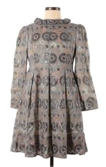 MARC BY MARC JACOBS 2007 Runway Metallic Silk Blend Dress 6 VINTAGE RARE EUC