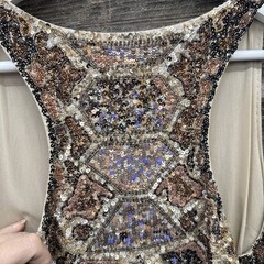 *ICONIC* ALL SAINTS PYTHON HAND-EMBELISHED PARTY DRESS SIZE UK 6 US 2 RRP £350