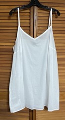 Roller Rabbit XXL White Cotton Slip Dress Cover Up Adjustable Straps NWOT