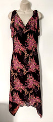 Speechless Women&rsquo;s Floral Bejeweled Midi Dress 100% Polyester Shoulder Tie Strap