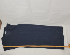 BAREFOOT DREAMS Beach Womens Caftan Sz SMALL Cozy Terry Dark BLUE Pullover