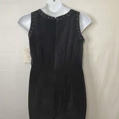 Patrick Collection Sz 12 Classy & Elegant Vintage Black 100% Silk Dress 90s