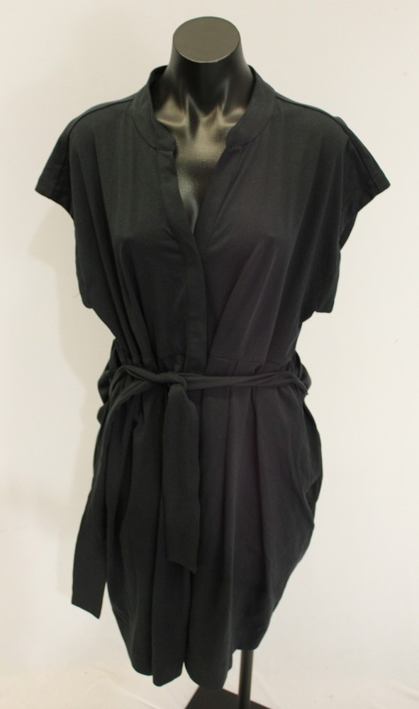41 Hawthorn Women&rsquo;s Petite Paris Knit Poplin Dress JT8 Black Size XL NWT