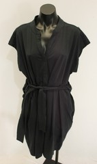 41 Hawthorn Women&rsquo;s Petite Paris Knit Poplin Dress JT8 Black Size XL NWT