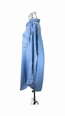 Thread + Supply Large Lyocell Chambray Shirt Dress Tunic Long Sleeve TK4126