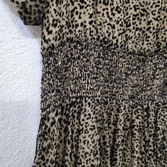 Anthropologie Katerina Button Front Maxi Dress Size 18W Leopard Velvet V Neck