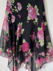 Y2K Speechless Midi Dress Womens Sz 9 Black Floral Milkmaid Fairy Romantic