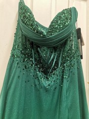 Angel Forever AF4644 Size 18 Forest Green Long Evening Dress Prom NWT