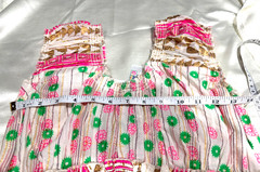 BoHo Vibrant Pink and Gold Patterned Midi Dress