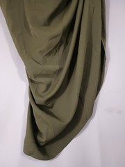 Shein Bae NEW Medium Dress Olive Green Ruched Cinch Side Elegant FAST Shipping