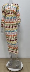 New Women’s Batwing Sleeve Deep V Neck Ruched Bodycon Sexy Dress Size Small