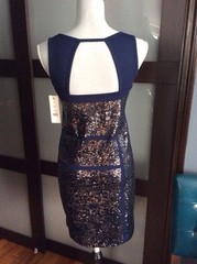 NWT CLUNY Pieced Sequin Ponte Sheath,SZ 8,MSRP 388.00