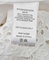ASTR THE LABEL White Sandrima Eyelet Tiered Ruffle Trim Midi Dress S $188