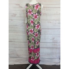 Notations Tropical Floral 2‑Pc. Set M Button Top Maxi Skirt Rayon Mexico – Meas