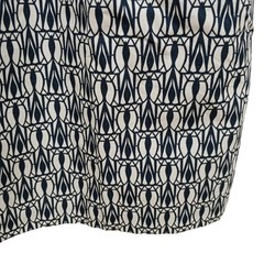 S Max Mara Navy Sleeveless Cotton Geometric Knee Length Dress Size 38 Zip