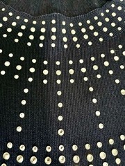 NWT Ann Taylor Navy Sparkle Rhinestone Cocktail Dress Stretch Knit event
