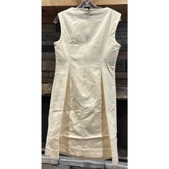 Women’s DONNA KARAN Signature Cream Sleeveless Sheath Dress Size 8