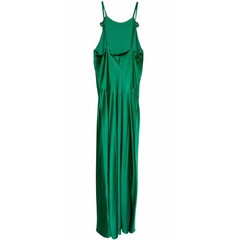BEACH WEDDING Gorgeous Green Silk Mermaid Maxi Dress – Medium – Worn Once!