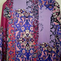 Atelier Nicole Miller Floral Patchwork Dress M Artsy Boho Whimsigoth NWT $310