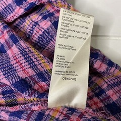 Free People Milo Pink Blue Plaid Mini Dress Button Front Size XS Elastic Waist