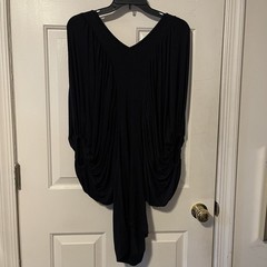 Y2K BCX Generation Black Draped Cocoon Dress Women’s Small Rayon Spandex