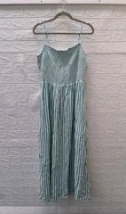 New Z Supply Bayside Stripe Linen Maxi Dress La Palma Sz L