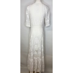 LoveShackFancy Minka Heritage Maxi Dress in True White – Size 6