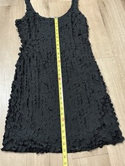 Women’s Courage.b Black Floral Appliqué Design Sleeveless Dress – Size M