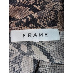 Frame Silk Python Printed Slip Dress Chocolate Multi