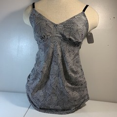 Black Swim Dress Linear Pattern Size Small Ingrid And Isabel *No Bottom*