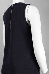 Trendmakers Ribbed Texture Sheath Short Day Dress Size XL Navy Blue NWT $69