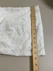 Anthropologie Alice White Eyelet Midi Crop Jumpsuit size 8 Wide leg Cottagecore