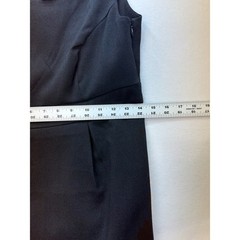Merona Sheath Dress Women 2 Black Sleeveless Piqué Textured Career Office