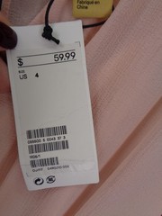 H&M Pink Chiffon Dress Tassel Belt Size 4 Feminine Romantic Party Cocktail New
