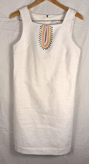 Trina Turk Party Dress Lined 8 White Vacation Beach Cocktail Sleeveless Textured
