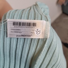 Zara Turquoise Green Open Back Draped Neck Sleeveless Size Large