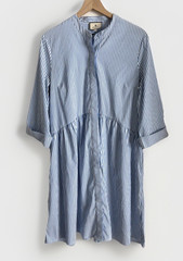 Tuckernuck Women&rsquo;s Blue Stripe Royal Shirt Dress Pockets Preppy Classic Sz XL