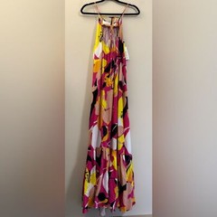 NWT Ted Baker London Ikella Floral Halter Maxi Dress – 3 (UK) See Size Chart