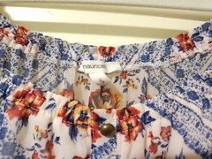 Maurices sz SMALL LONG BOHO Peasant Dress Blue Red Yellow Beige Hi Low Hem EUC